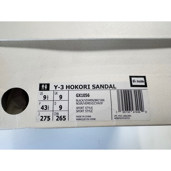 Y3 Hokori SandalBlack Aqua Red Platform Sport Style Women US 9.5 - Picture 10 of 10